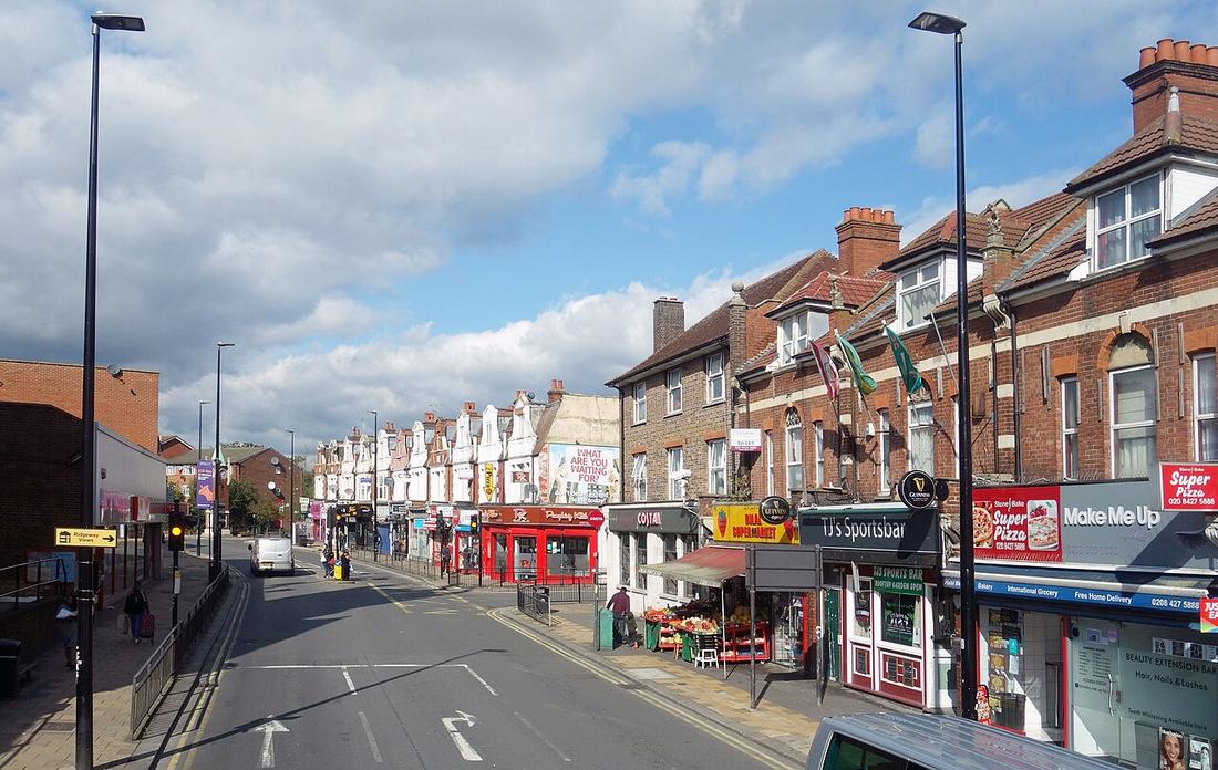 Shops on an English high street