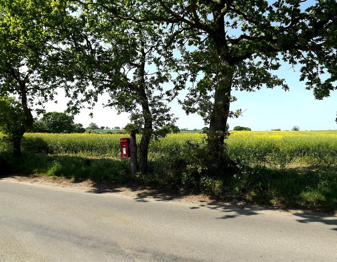A red postbox