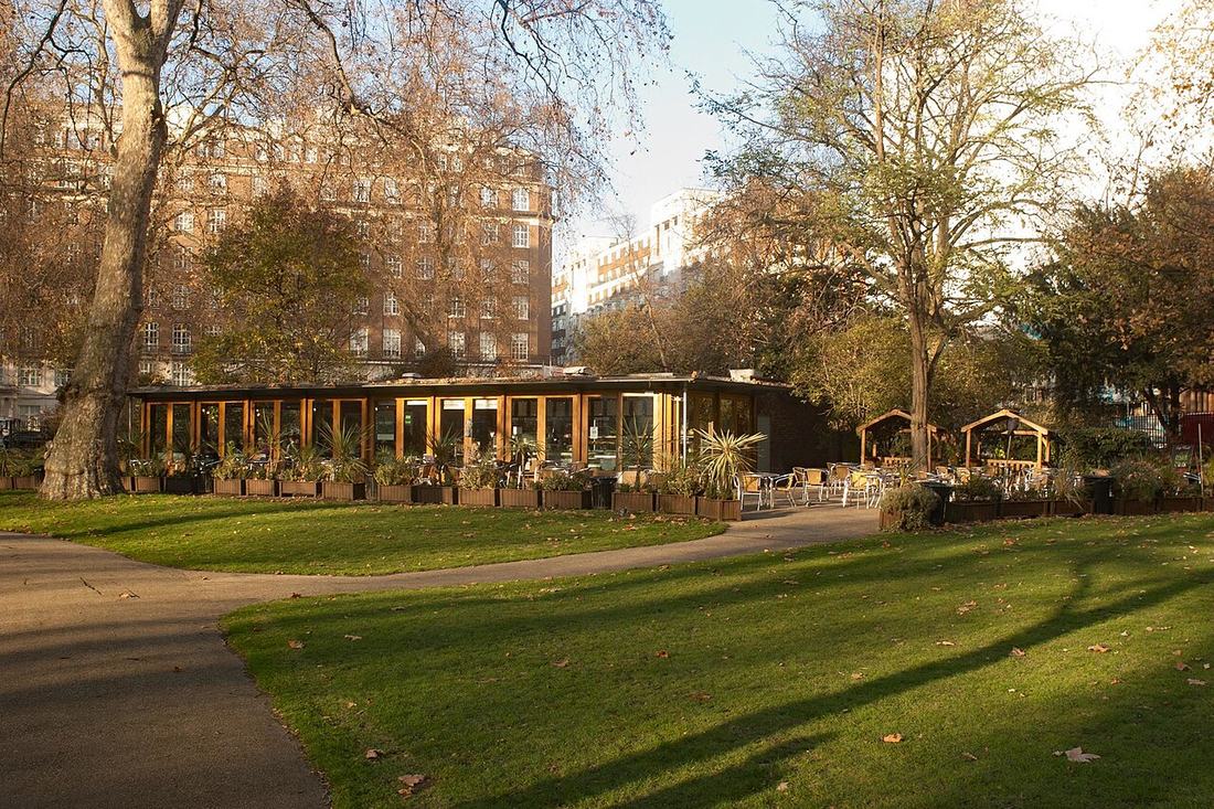 A cafe at Russell Square, London